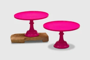 Bright Pink Cake Stands