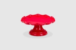 Red Ruffle Cake Stand