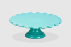 Turquoise Ruffle Cake Stand